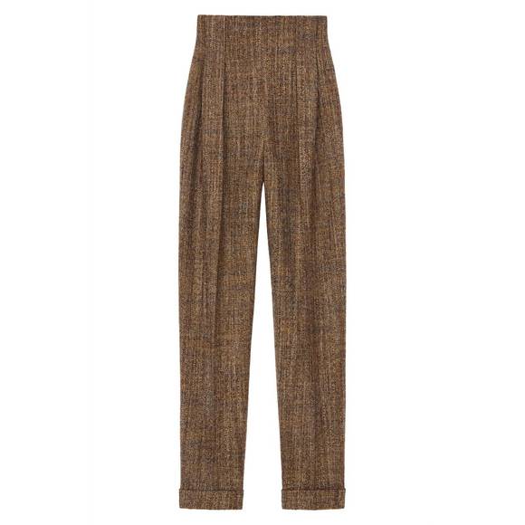 NEW LAFAYETTE 148 waverly wool pant in curry multi - Picture 5 of 5